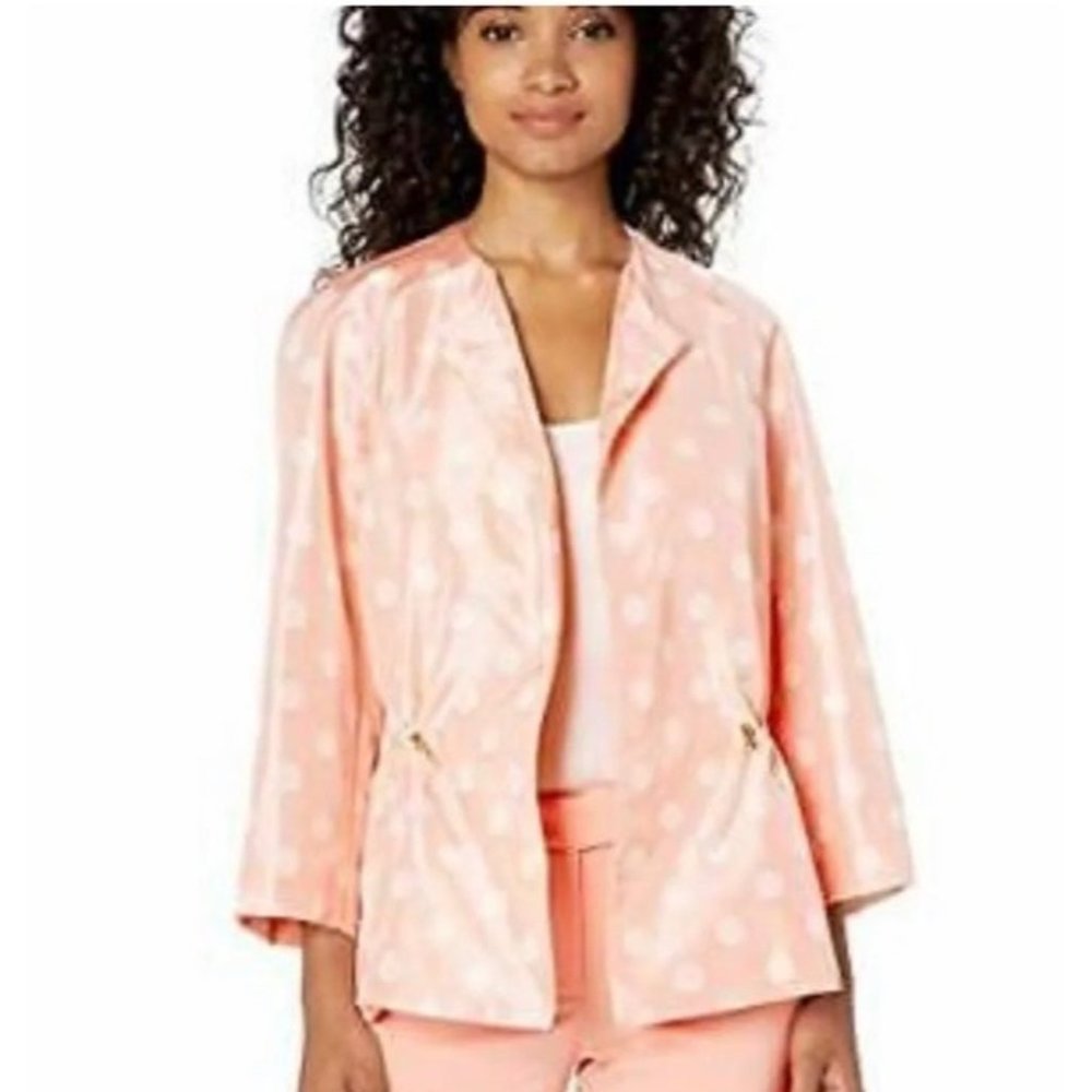 Jacket Anne Klein Dot Pattern Toggle Detail Cardi… - image 1